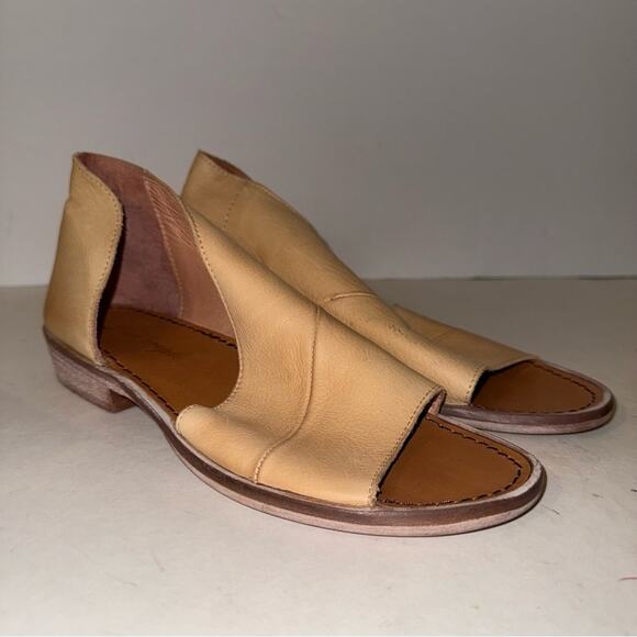 FREE PEOPLE MONT blanc classic boho Tan Leather Women's sandals 38 - Picture 3 of 5